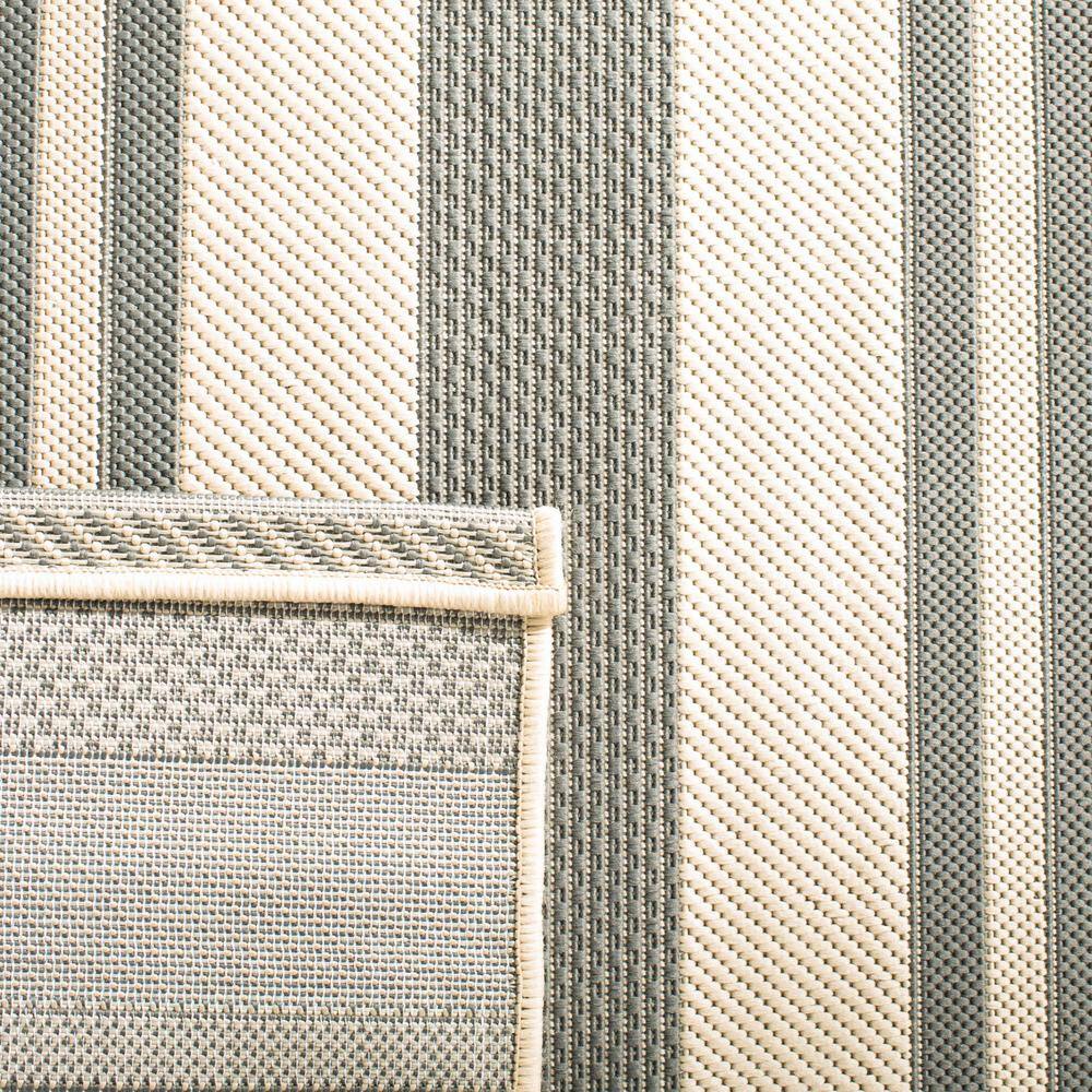 Modern Grey Square Synthetic Indoor/Outdoor Easy-Care Area Rug