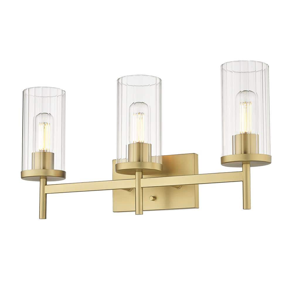 Golden Lighting Winslett 23 13 In 3 Light Brushed Champagne Bronze   Brushed Champagne Bronze Golden Lighting Vanity Lighting 7011 Ba3 Bcb Clr 64 1000 