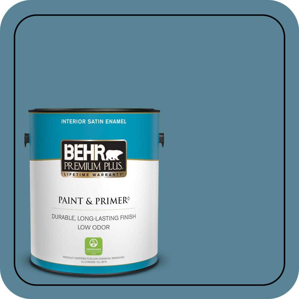 1 gal. #S480-5 Blue Moon Bay Satin Enamel Low Odor Interior Paint & Primer price history on PriceWatchPro
