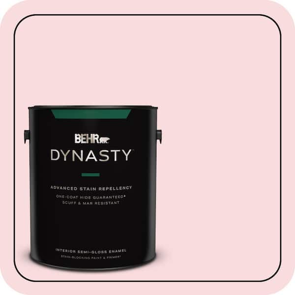 BEHR DYNASTY 1 gal. #130C-1 Powdered Blush Semi-Gloss Enamel Interior Stain-Blocking Paint & Primer