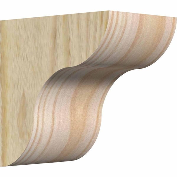 Ekena Millwork 4 in. x 6 in. x 6 in. Douglas Fir Carmel Rough Sawn Corbel