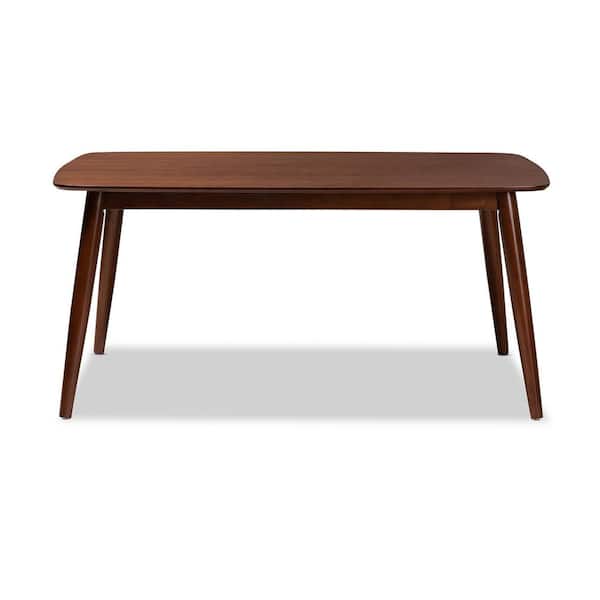 Details about   Baxton Studio Britte Walnut Finished Rectangular Wood Dining Table 