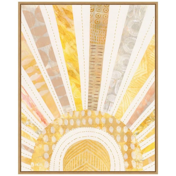Amanti Art "Boho Sunshine I" by Courtney Prahl 1 Piece Floater Frame Canvas Transfer Nature Art Print 28-in. x 23-in. .