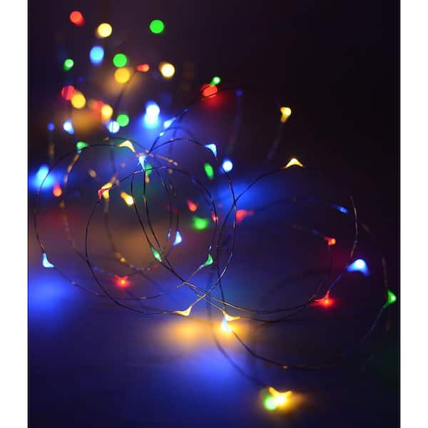 Metal Lantern LED String Light Fairy Lights Battery Operated 64in - 64 L x  1 W x 1 DP