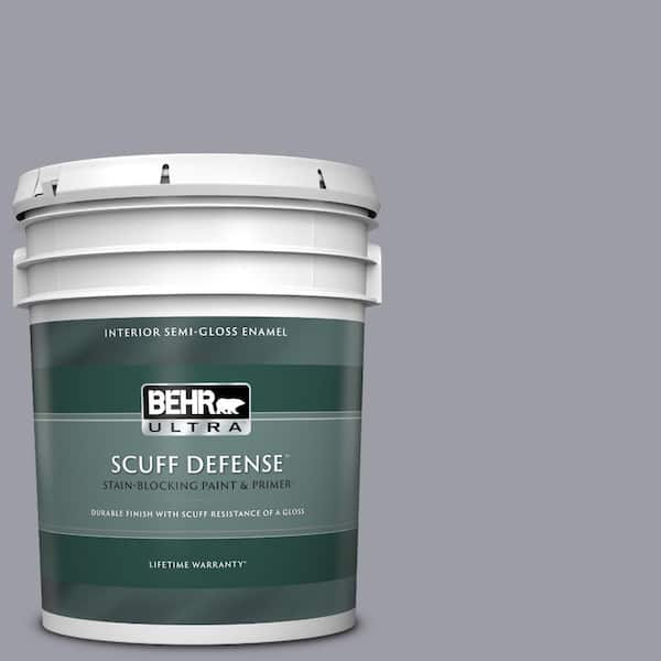 BEHR ULTRA 5 gal. #BNC-09 Heather Gray Extra Durable Semi-Gloss Enamel Interior Paint & Primer