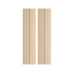 11 in. x 54 in. Timberthane Polyurethane 2-Board Joined Board-n-Batten Smooth Faux Wood Shutters, No Batten Pair