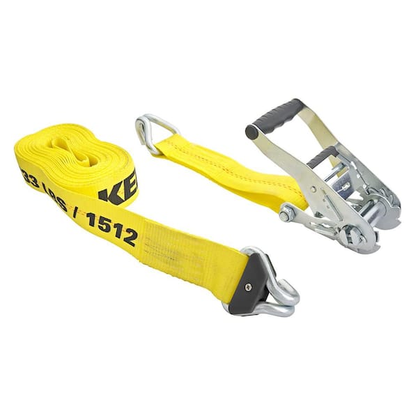 13 in. Polyurethane Bungee Strap with Galvanized S-Hooks (Overall Length: 18 in.) in Yellow