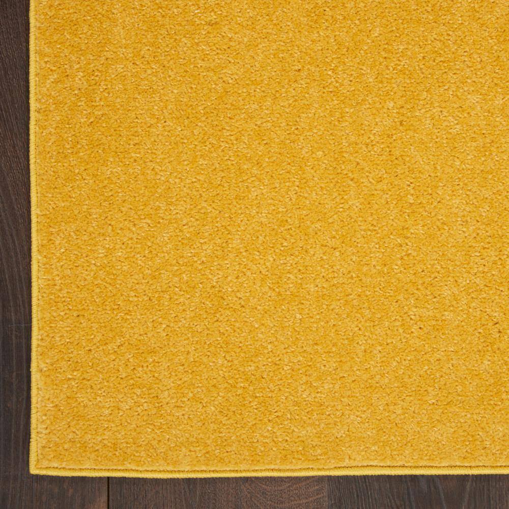 Yellow 4' x 6' Solid Synthetic Indoor/Outdoor Rug
