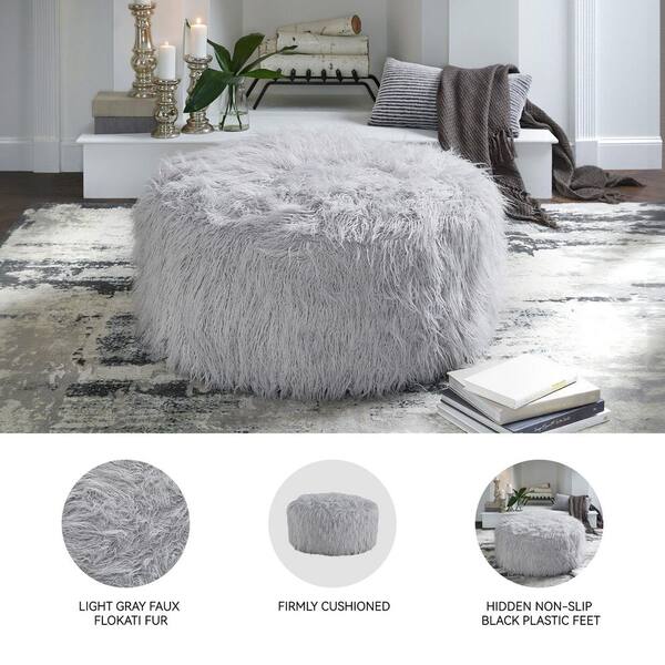 Signature DESIGN BY ASHLEY Galice Light Gray Polyester Round