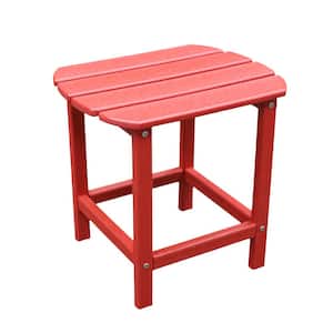 St Charles Ruby Red Plastic Outdoor Side Patio Table