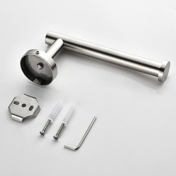 6-Piece Stainless Steel Bathroom Towel Rack Set with Mounting Hardware in Brushed Nickel