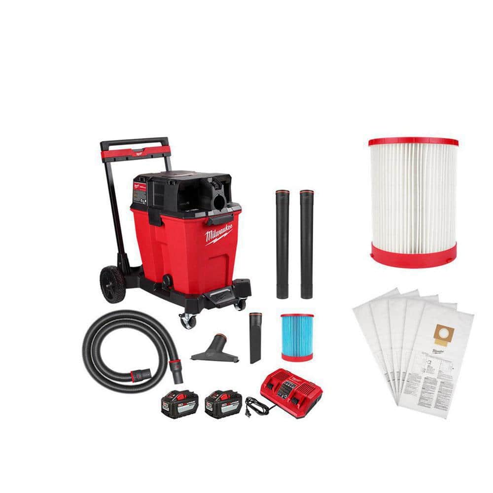 M18 FUEL 12 Gal. Cordless Dual-Battery Wet/Dry Shop Vac Kit with HE Filter, HEPA Filter and (5-Pack) Fleece Dust Bags price history on PriceWatchPro