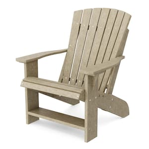 Heritage Weathered Wood Plastic Outdoor Adirondack Chair