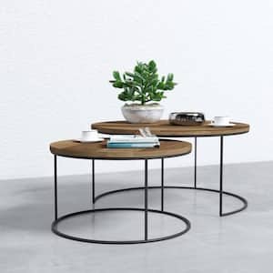 Bauhaus 2 Piece Multi-Coloured Round Nesting Coffee Table