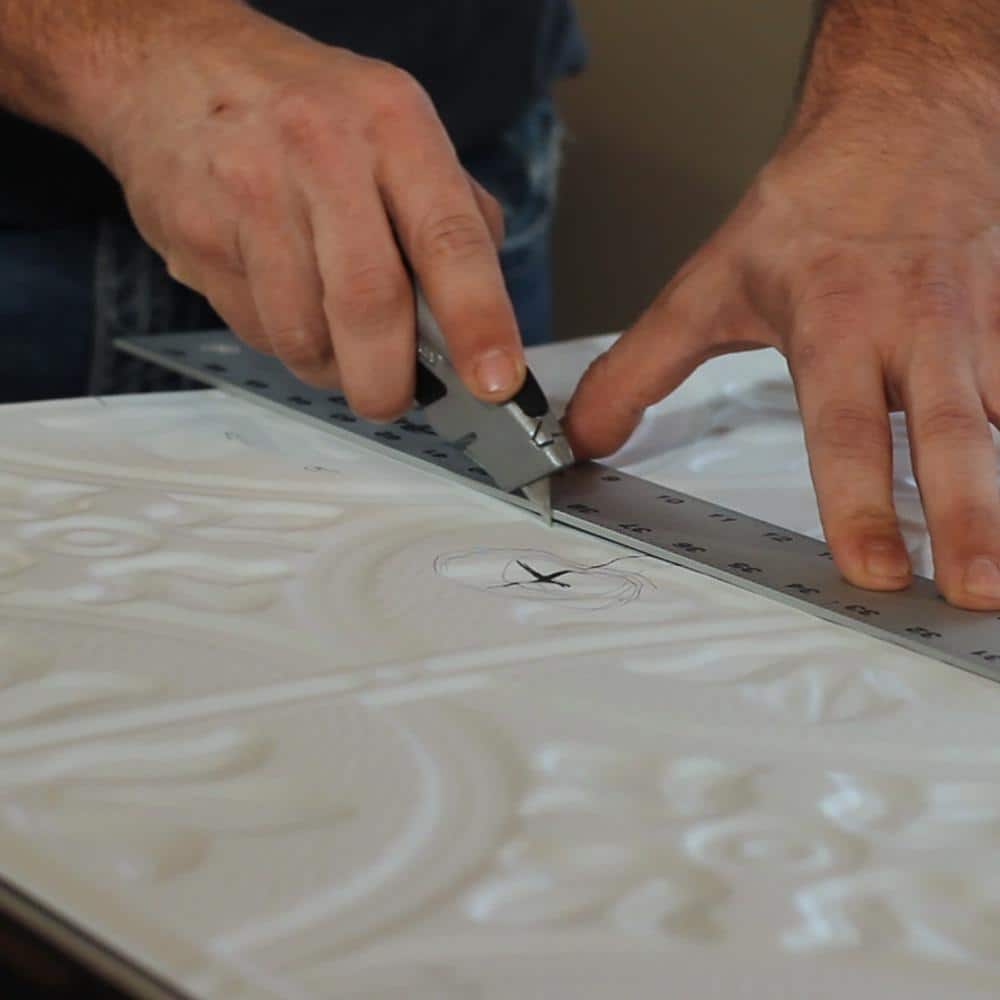 Matte White 48'' x 24'' Decorative Vinyl Ceiling Tiles