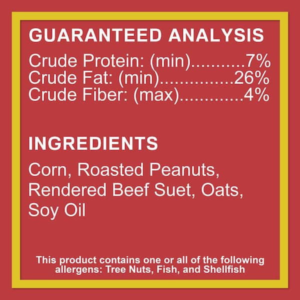 1.7 lb. Wild Bird Peanut Flavored Suet Nuggets