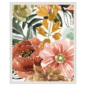 "Mixed Floral Chic II" by Dina June 1-Piece Floater Frame Giclee Home Canvas Art Print 20 in. x 16 in.