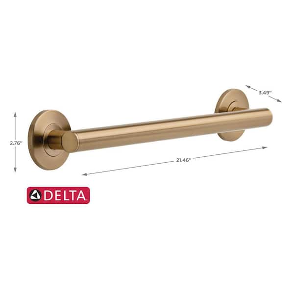 Delta Contemporary 18-in Champagne Bronze Wall Mount (ADA Compliant) Grab Bar Delta Contemporary 18-in Champagne Bronze Wall Mount (ADA Compliant) Grab Bar