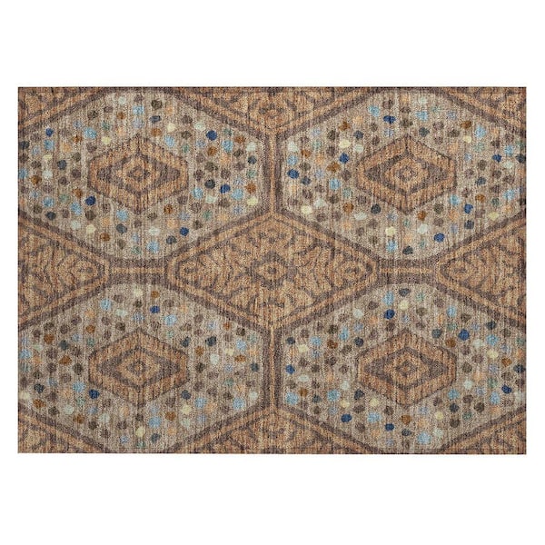 Chantille Machine Washable Indoor/Outdoor Abstract ACN2457 Copper 2 ft. x 3 ft. Accent Rug