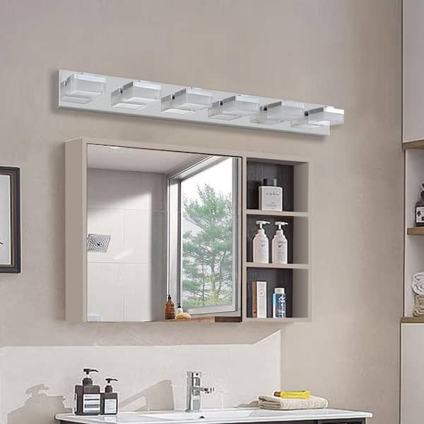 Modern Bathroom Light Fixtures Over Mirror Ip44 Chrome - Temu