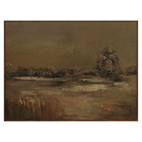 Quillian Framed Art Print, Abstract, Acrylic on Canvas with Solid Pine Wood Frame 40 in. x 30 in.