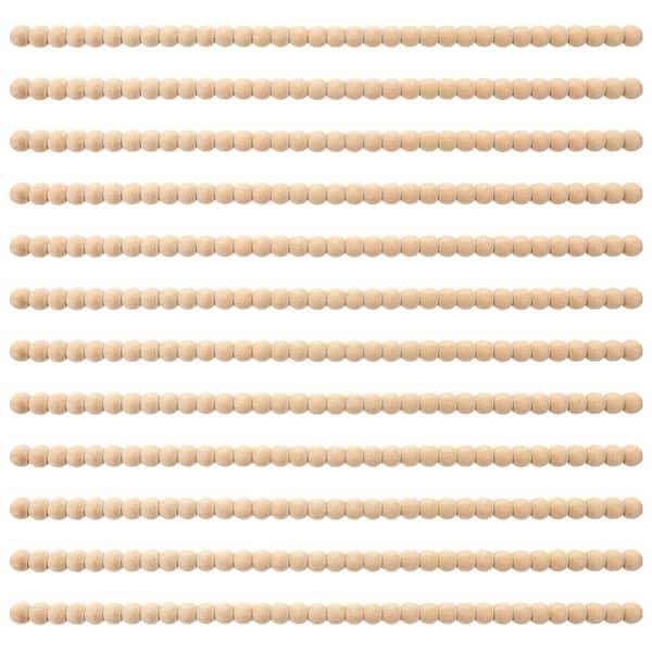 15.75 in Beaded Wood Trim Paintable Natural 12 Pack
