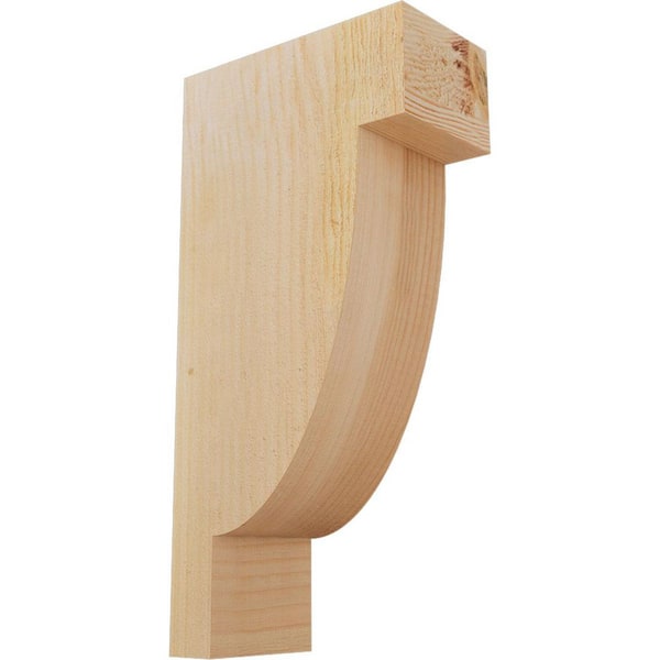 Ekena Millwork 4 in. x 8 in. x 16 in. Douglas Fir Alpine Rough Sawn Corbel