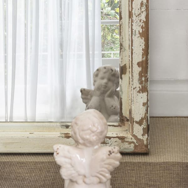 Vintage White 19 in. W x 73.2 in. H Arched Full Length Floor