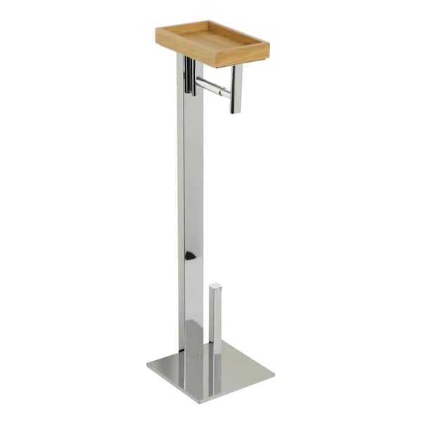 Kingston Brass Edenscape Freestanding Toilet Paper Holder with Storage Shelf in Polished Chrome