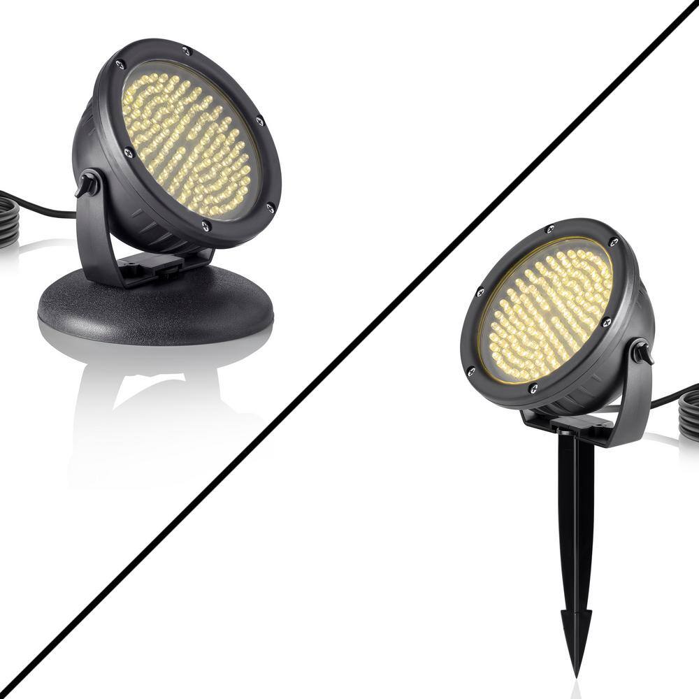 Black Weatherproof LED Outdoor Spotlight with Transformer