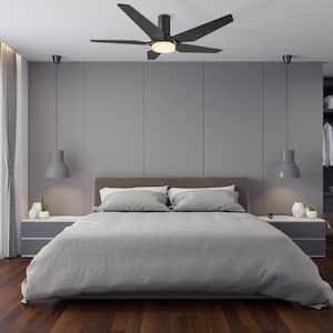 Maclean 52 in. Color Changing Integrated LED Indoor Matte Black 10-Speed DC Ceiling Fan with Light Kit/Remote Control