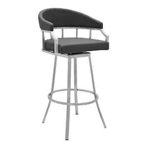 Furniture of America Ambrilla 46 in. Satin Plated and Black High