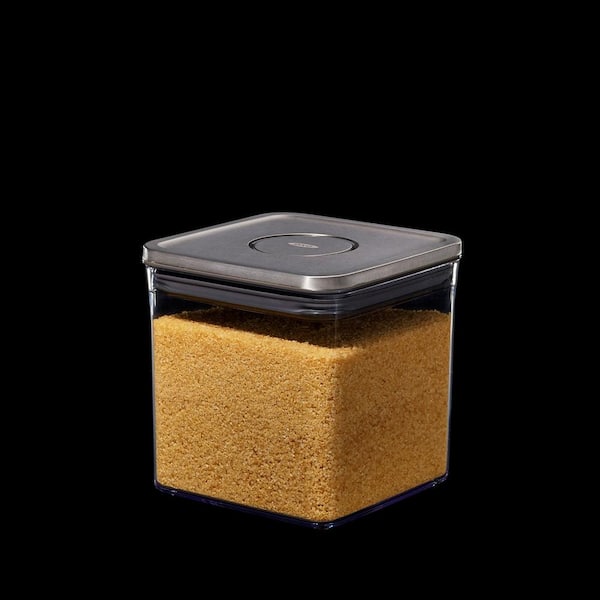 OXO Good Grips 2.8 qt. Big Square Short Steel POP Food Storage Container  with Airtight Lid 3118300 - The Home Depot