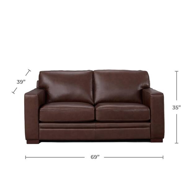 2 cushion leather sofa