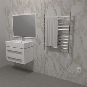 Radiant Straight 10-Bar Plug-In Electric Towel Warmer in Brushed Stainless Steel