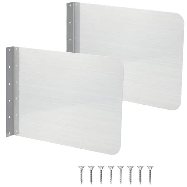 Wall Mount Stainless Steel Side Splash Guard with Screws for Kitchen Sink, 2-Pack 1.5 in. H x 17 in. W x 12 in. D