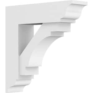3 in. x 14 in. x 14 in. Merced Bracket with Traditional Ends Standard Architectural Grade PVC Bracket