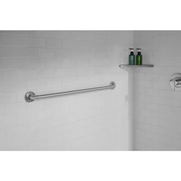 Glacier Bay 36 in. L x 3.1 in. ADA Compliant Grab Bar in Brushed Stainless Steel