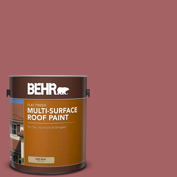 1 gal. #PPU1-06 Rose Marquee Flat Multi-Surface Exterior Roof Paint