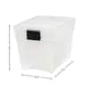 IRIS 70 Qt. Stack and Pull Nesting Storage Tote, with Black Latching Clips,  in White, (3 Pack) 580106 - The Home Depot