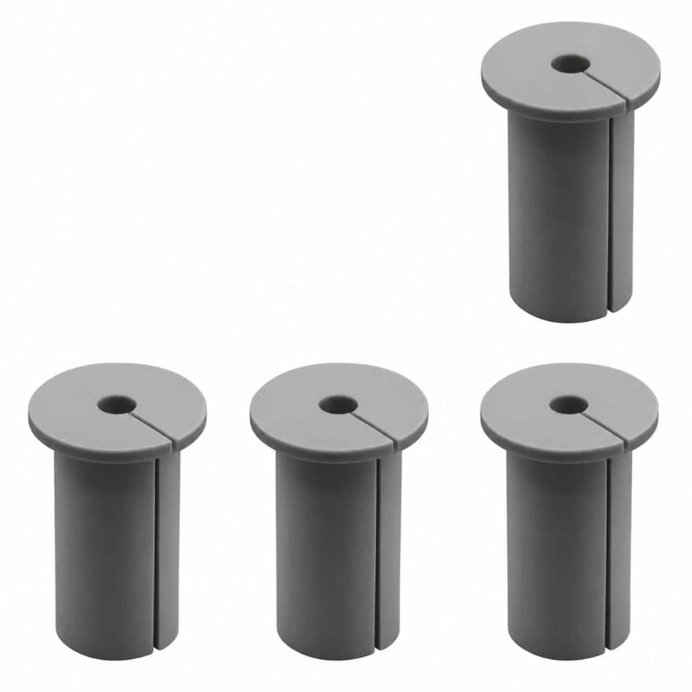 4-Piece Silicone Wall Cable Grommet Kit for 1 in. Wall Holes, Cord Protectors for Clean Pass-Throughs