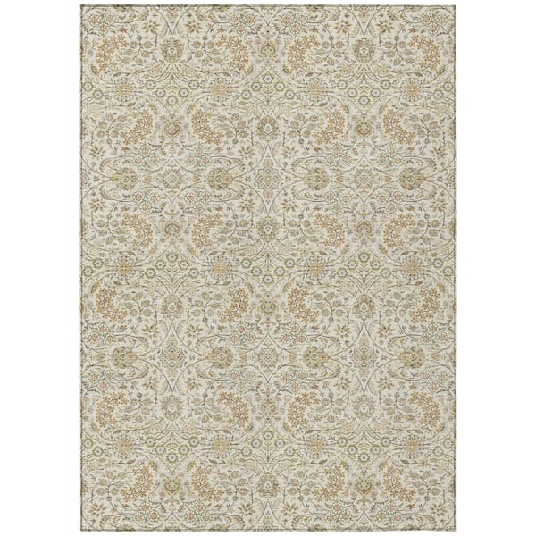 Chantille Machine Washable Indoor/Outdoor Abstract ACN3101 Cream 10 ft. x 14 ft. Area Rug