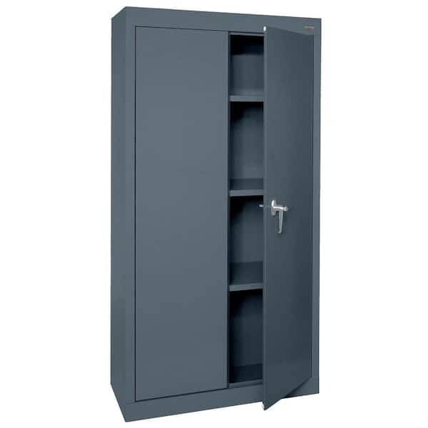 Value Line Series 3-Shelf 24-Gauge Garage Freestanding Storage Cabinet in Charcoal ( 30 in. W x 66 in. H x 18 in. D )