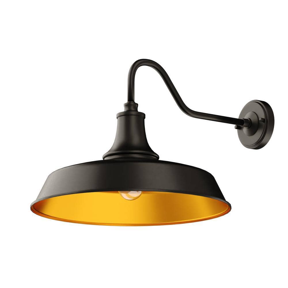 Timber Ridge 1-Light Dusk to Dawn Bronze Farmhouse Outdoor Wall Barn Lantern Sconce Dark Sky price history on PriceWatchPro