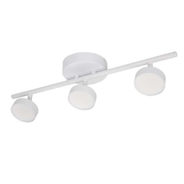 ETi 20 in. 3-Light White Adjustable Color Temperature and Heads Integrated LED Fixed Track Lighting Kit