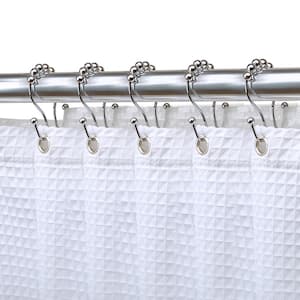Set of 12 InterDesign T-Bar Shower Curtain Hooks Chrome