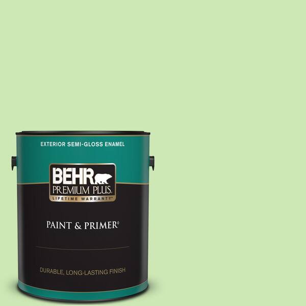 BEHR PREMIUM PLUS 1 gal. #430A-3 Fairway Mist Semi-Gloss Enamel Exterior Paint & Primer