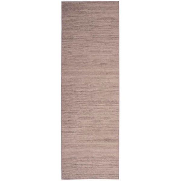 Nourison Washable Essentials Natural 2 ft. x 10 ft. All-over design Contemporary Runner Area Rug