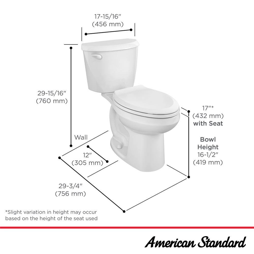 Colony 3 White Elongated Chair-Height Two-Piece Toilet