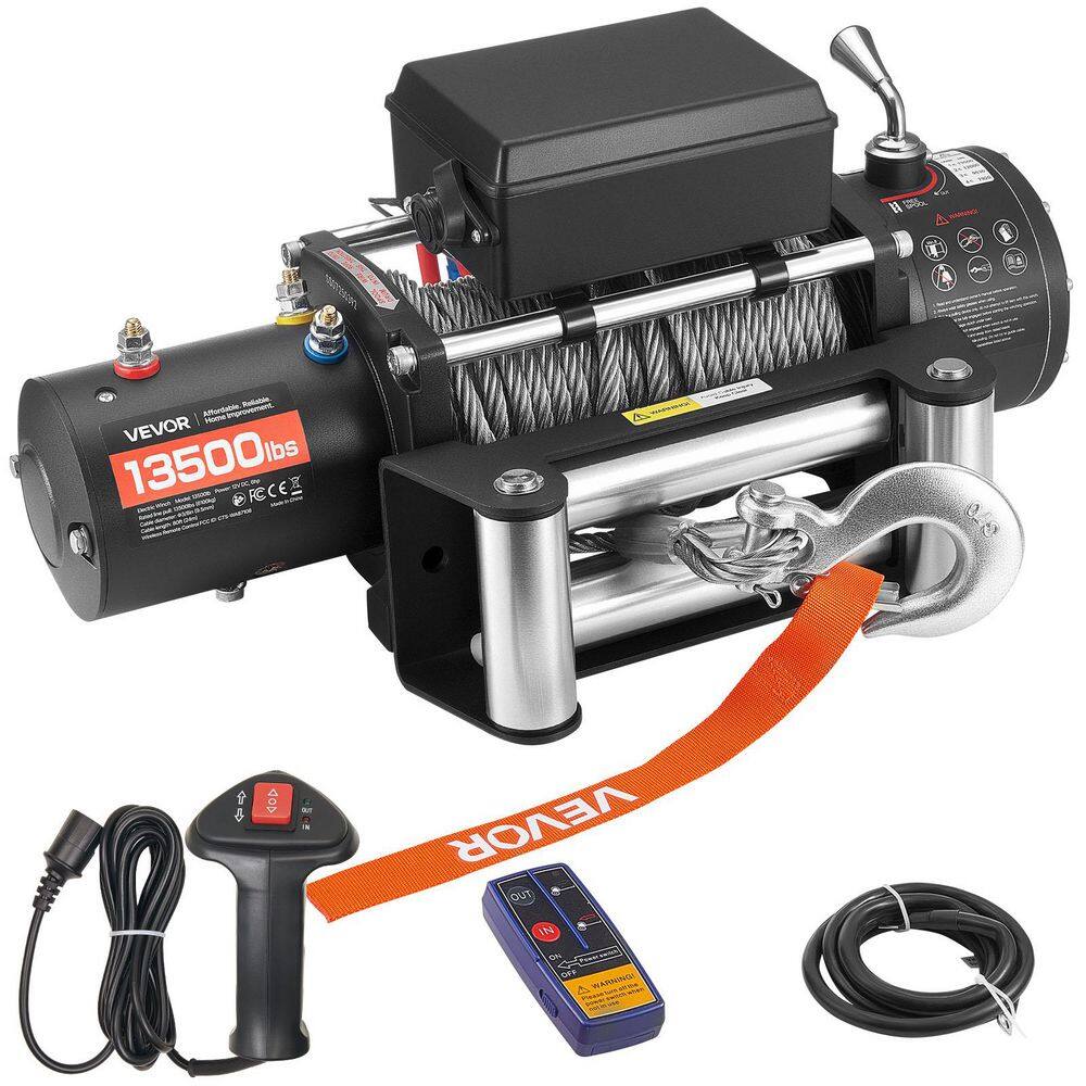 Electric Winch, 13500 lbs. Load Capacity 12V DC Truck Winch with 3/8 in. x 80 ft. Steel Rope, Wireless and Wired Remote price history on PriceWatchPro